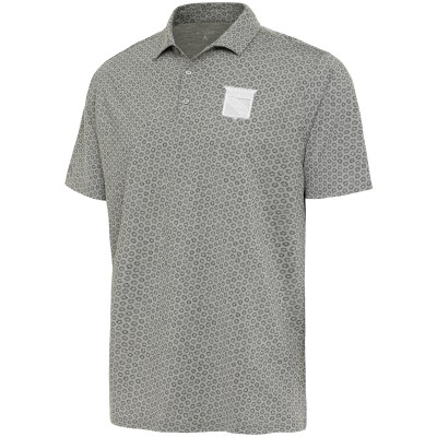Поло New York Rangers Antigua White Logo Flicker - Heather Gray