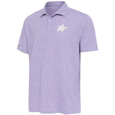 Поло Dallas Stars Antigua White Logo Flicker - Lavender
