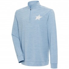 Кофта на короткой молнии Dallas Stars Antigua White Logo Bright - Light Blue