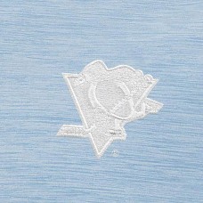 Pittsburgh Penguins Antigua White Logo Bright Quarter-Zip Pullover - Light Blue