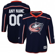 Подростковая Columbus Blue Jackets Navy Home Replica Custom Jersey Подростковая Columbus Blue Jackets Navy Home Replica Custom Jersey