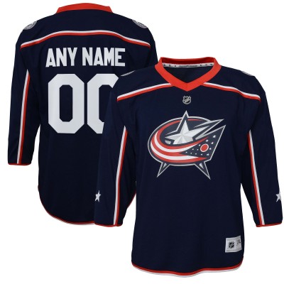 Подростковая Columbus Blue Jackets Navy Home Replica Custom Jersey