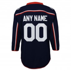 Подростковая Columbus Blue Jackets Navy Home Replica Custom Jersey Подростковая Columbus Blue Jackets Navy Home Replica Custom Jersey