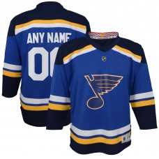 Подростковая St. Louis Blues Blue Home Replica Custom Jersey
