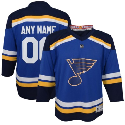 Подростковая St. Louis Blues Blue Home Replica Custom Jersey