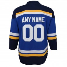 Подростковая St. Louis Blues Blue Home Replica Custom Jersey