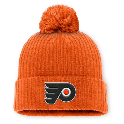 Шапка с помпоном Philadelphia Flyers Fanatics Orange Primary Logo