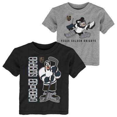 Футболка Toddler Vegas Golden Knights Black/Heather Gray Two-Pack Disney Offense Only Set