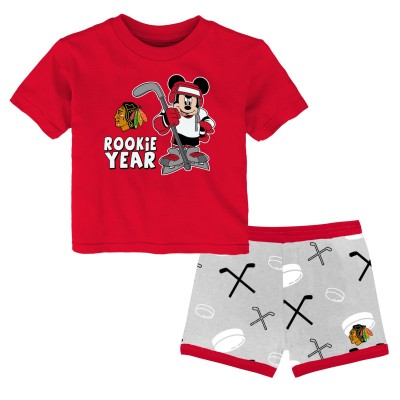 Футболка и шорты Toddler Chicago Blackhawks Disney Rookie Year