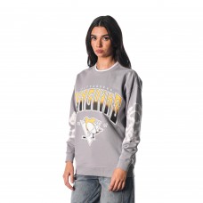 Кофта Unisex Pittsburgh Penguins The Wild Collective Gray Tie-Dye Double Collar