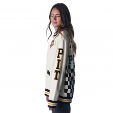 Unisex Pittsburgh Penguins The Wild Collective Cream Jacquard Full-Zip Sweater