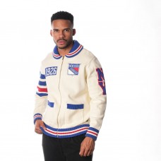 Unisex New York Rangers The Wild Collective Cream Jacquard Full-Zip Sweater Unisex New York Rangers The Wild Collective Cream Jacquard Full-Zip Sweater