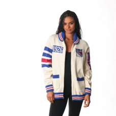 Unisex New York Rangers The Wild Collective Cream Jacquard Full-Zip Sweater Unisex New York Rangers The Wild Collective Cream Jacquard Full-Zip Sweater