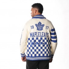 Unisex Toronto Maple Leafs The Wild Collective Cream Jacquard Full-Zip Sweater