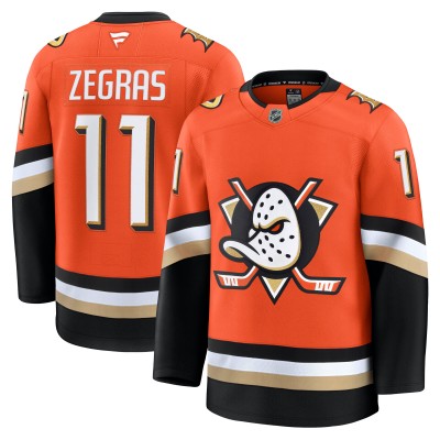 Игровая джерси Anaheim Ducks Trevor Zegras Fanatics Orange Home Premium