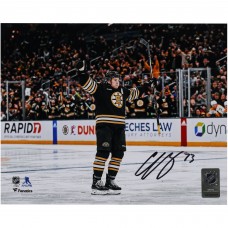 Charlie McAvoy Boston Bruins Autographed Fanatics Authentic 8 x 10 Black 100th Anniversary Jersey Celebrating Photograph