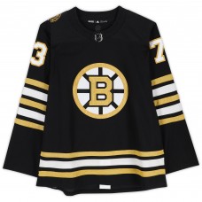 Игровая джерси Charlie McAvoy Boston Bruins Autographed Fanatics Authentic Black adidas Authentic with 100th Anniversary Patch