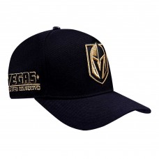 Бейсболка Vegas Golden Knights Pro Standard Black Metallic Logo Pinch Front