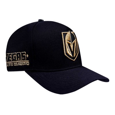 Бейсболка Vegas Golden Knights Pro Standard Black Metallic Logo Pinch Front