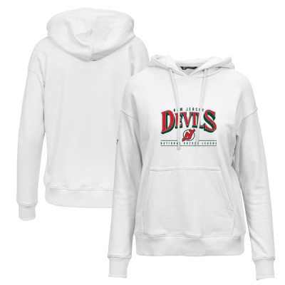 Женская толстовка New Jersey Devils Levelwear White Retro Adorn Spellout