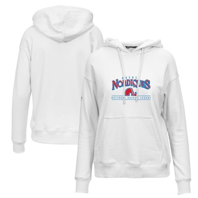 Толстовка Женская Quebec Nordiques Levelwear White Retro Adorn Spellout