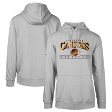 Vancouver Canucks Levelwear Gray Retro Podium Spellout Pullover Hoodie