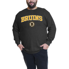 Свитшот Boston Bruins David Pastrnak Profile Black Big & Tall Name & Number Thermal Pullover