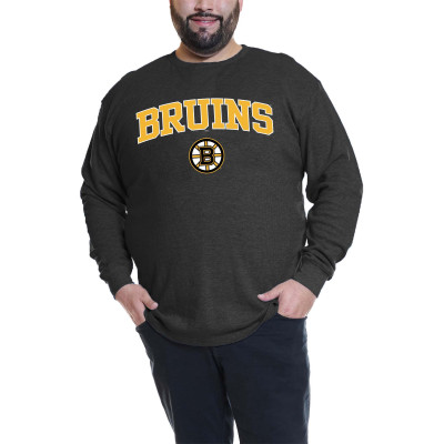 Свитшот Boston Bruins David Pastrnak Profile Black Big & Tall Name & Number Thermal Pullover