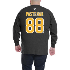 Свитшот Boston Bruins David Pastrnak Profile Black Big & Tall Name & Number Thermal Pullover