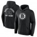 Boston Bruins Black Personalized Name & Number Monochrome Pullover Hoodie