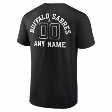 Buffalo Sabres Black Personalized Name & Number Monochrome T-Shirt