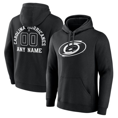 Именная толстовка Carolina Hurricanes Black Monochrome