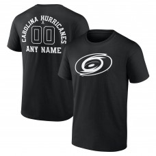 Carolina Hurricanes Black Personalized Name & Number Monochrome T-Shirt