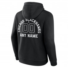 Толстовка Chicago Blackhawks Personalized Name & Number Monochrome - Black