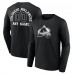 Футболка с длинным рукавом Colorado Avalanche Black Personalized Name & Number Monochrome