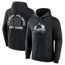 Colorado Avalanche Black Personalized Name & Number Monochrome Pullover Hoodie Colorado Avalanche Black Personalized Name & Number Monochrome Pullover Hoodie