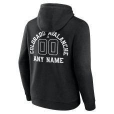 Colorado Avalanche Black Personalized Name & Number Monochrome Pullover Hoodie Colorado Avalanche Black Personalized Name & Number Monochrome Pullover Hoodie