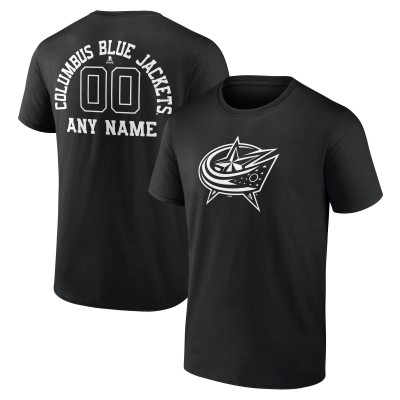Футболка Columbus Blue Jackets Personalized Name & Number Monochrome - Black