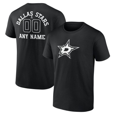 Футболка Dallas Stars Personalized Name & Number Monochrome - Black