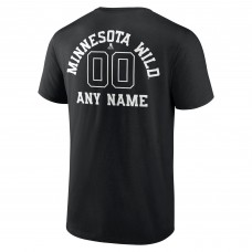 Футболка Minnesota Wild Personalized Name & Number Monochrome - Black