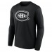 Montreal Canadiens Black Personalized Name & Number Monochrome Long Sleeve T-Shirt