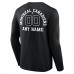Montreal Canadiens Black Personalized Name & Number Monochrome Long Sleeve T-Shirt