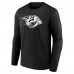Nashville Predators Black Personalized Name & Number Monochrome Long Sleeve T-Shirt