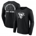Футболка с длинным рукавом Pittsburgh Penguins Personalized Name & Number Monochrome - Black
