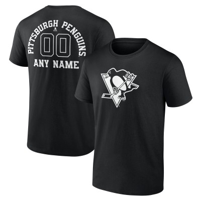 Футболка Pittsburgh Penguins Personalized Name & Number Monochrome - Black