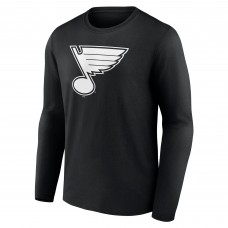 Именная футболка с длинным рукавом Футболка St. Louis Blues Monochrome - Black