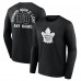 Именная футболка с длинным рукавом Toronto Maple Leafs Black Monochrome