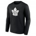 Именная футболка с длинным рукавом Toronto Maple Leafs Black Monochrome