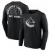 Vancouver Canucks Black Personalized Name & Number Monochrome Long Sleeve T-Shirt