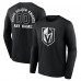 Футболка с длинным рукавом Vegas Golden Knights Black Personalized Name & Number Monochrome